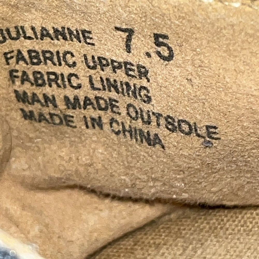 Yellow box Julianne Slip On Sneaker Wmns Sz 7.5 Denim Twist‎ Burlap Thick Soles - Picture 9 of 9